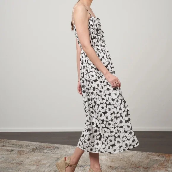 knee length dresses for ladies Faithfull The Brand Women's Sanne Midi Dress – Saint Bernard main image 1